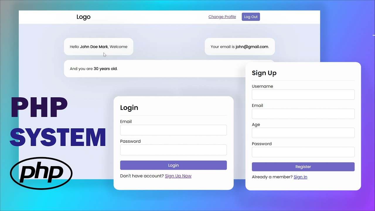 Simple PHP System Made With Only HTML, CSS and PHP - Ludiflex